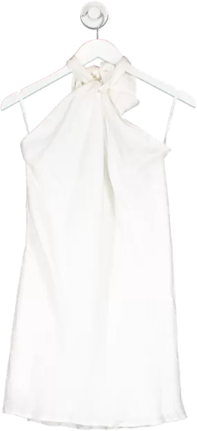 one mile White Mandy Mini Halter Dress UK 10