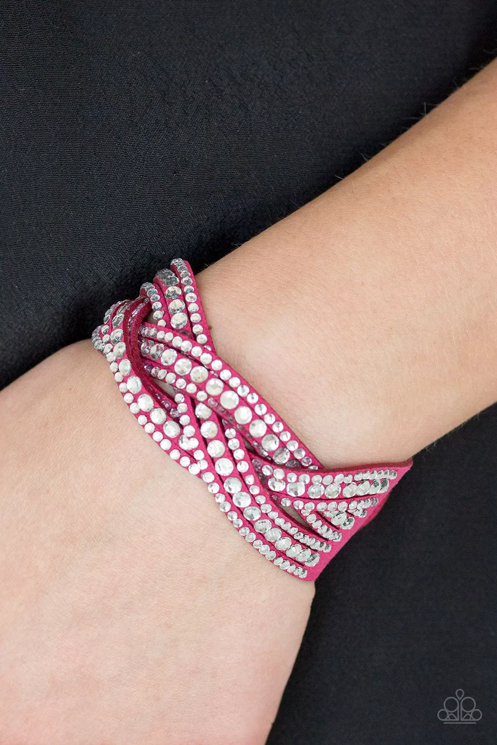 Paparazzi Bracelet ~ Bring On The Bling - Pink Urban Wrap Bracelet