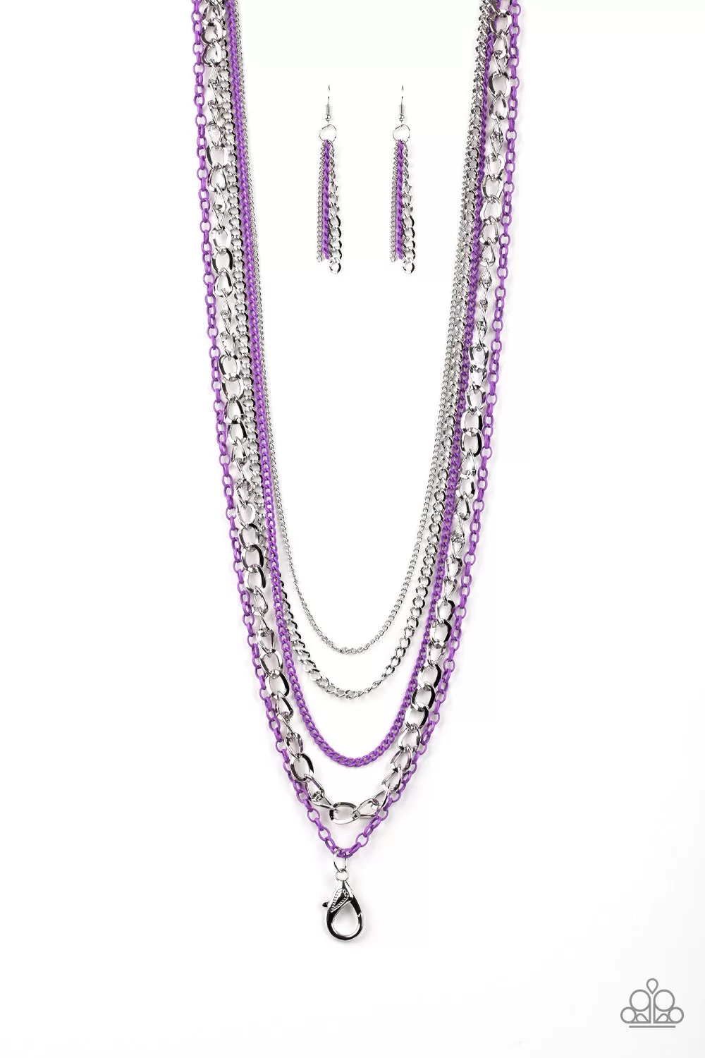 Paparazzi Industrial Vibrance - Purple Lanyard Necklace