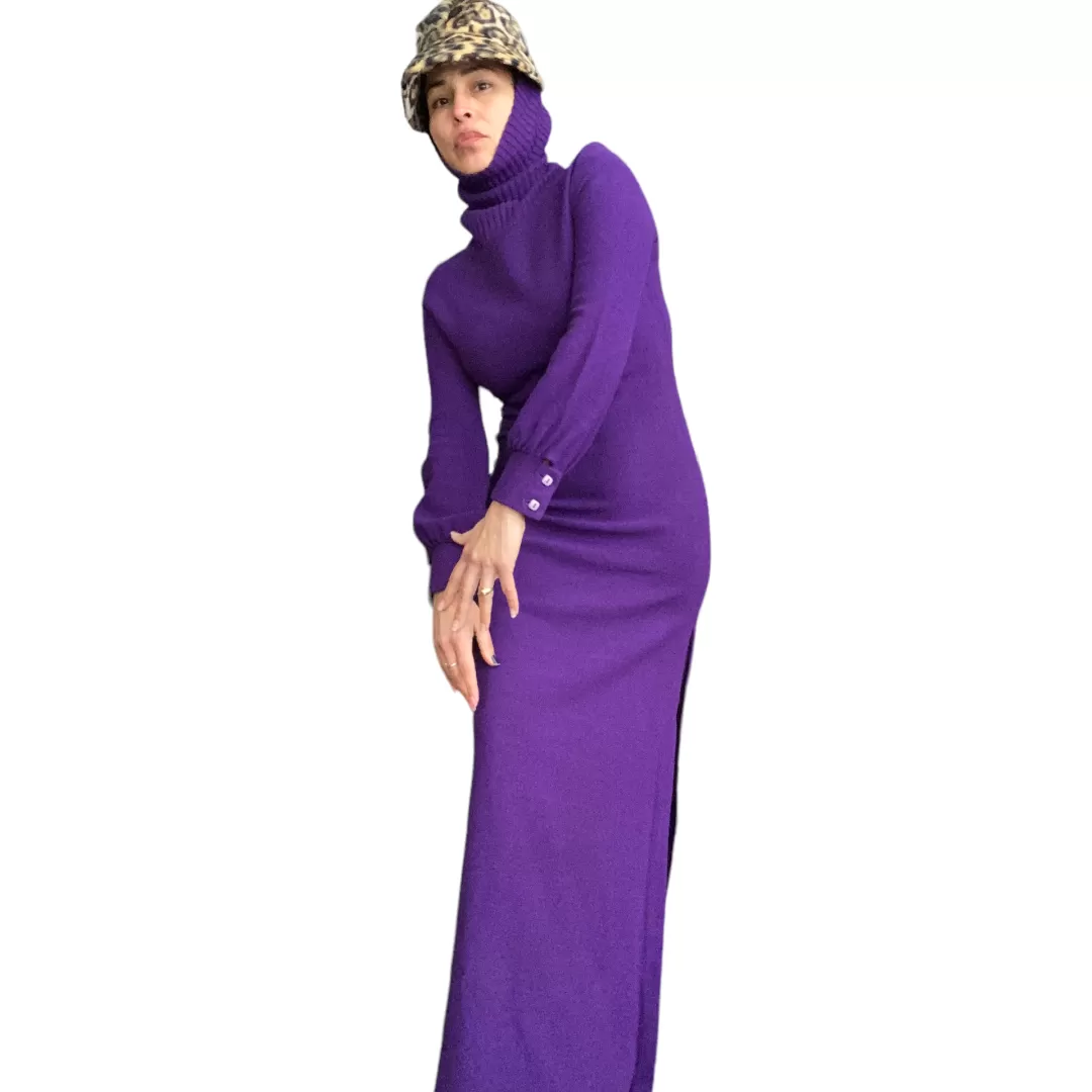 Partout Purple Chenille Dress