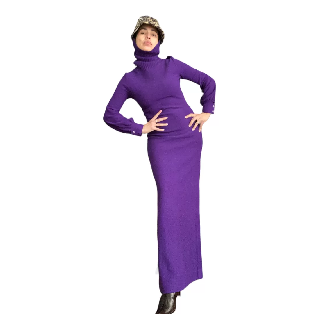 Partout Purple Chenille Dress