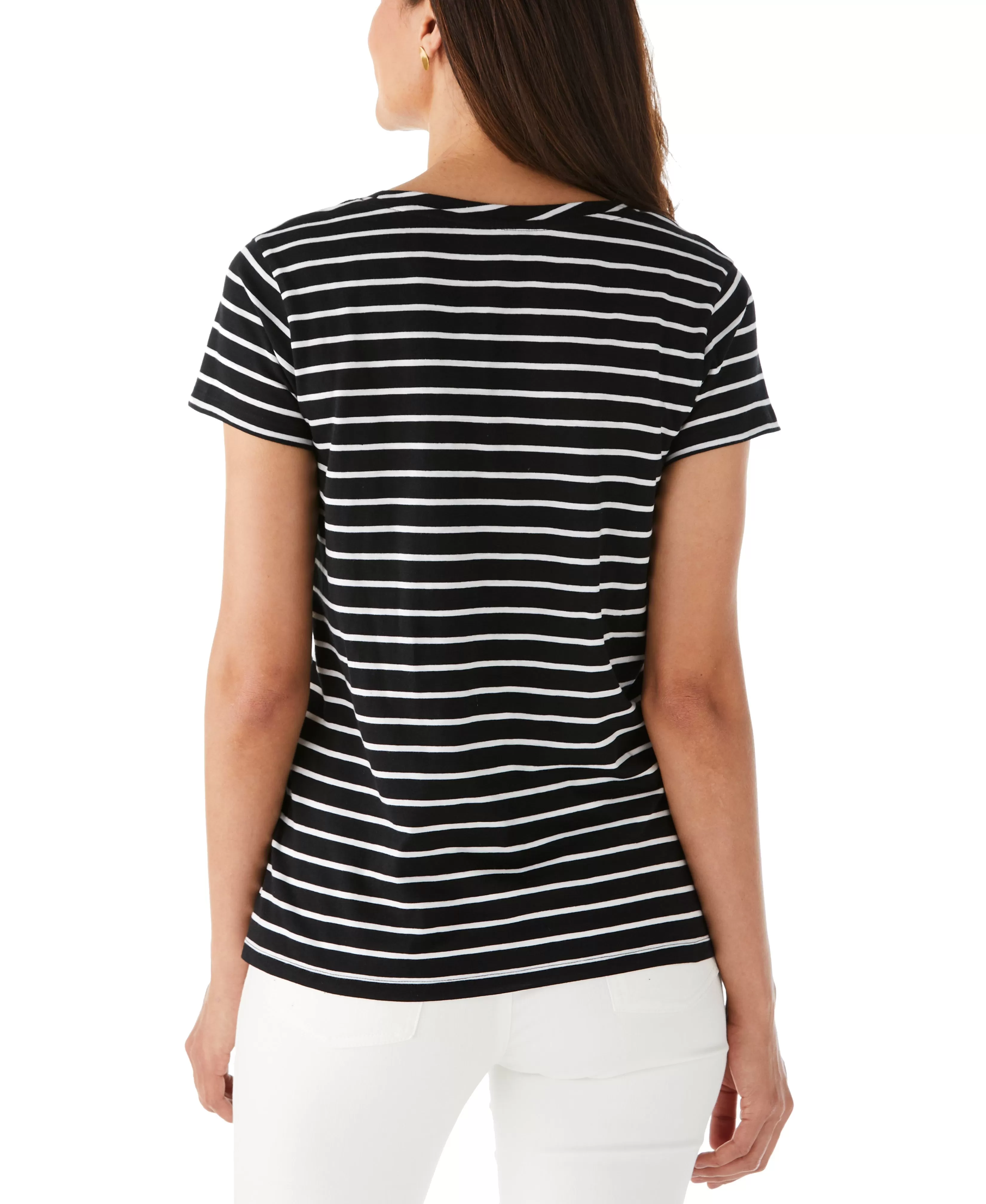 Petite Stripe Slub Tee