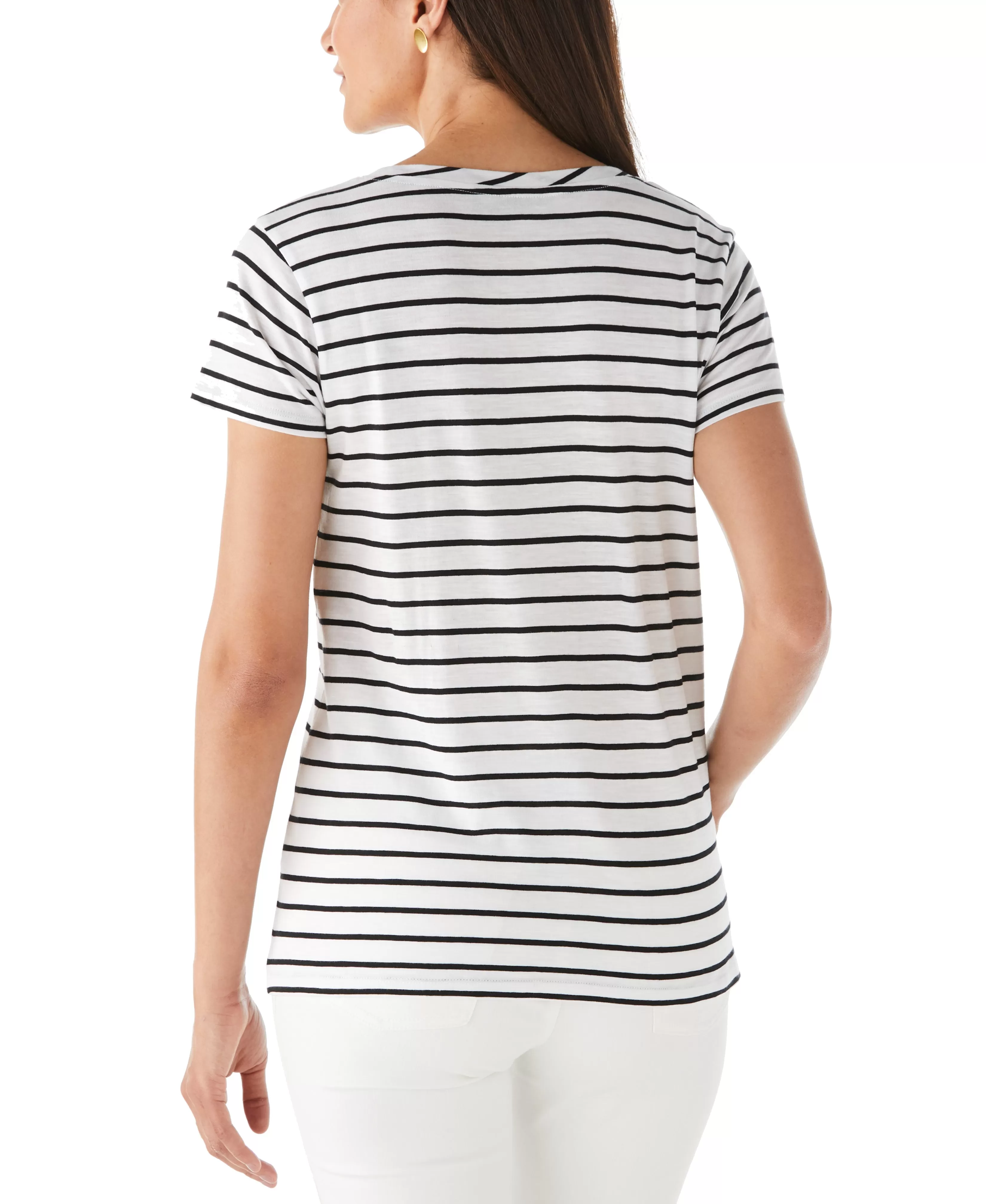 Petite Stripe Slub Tee