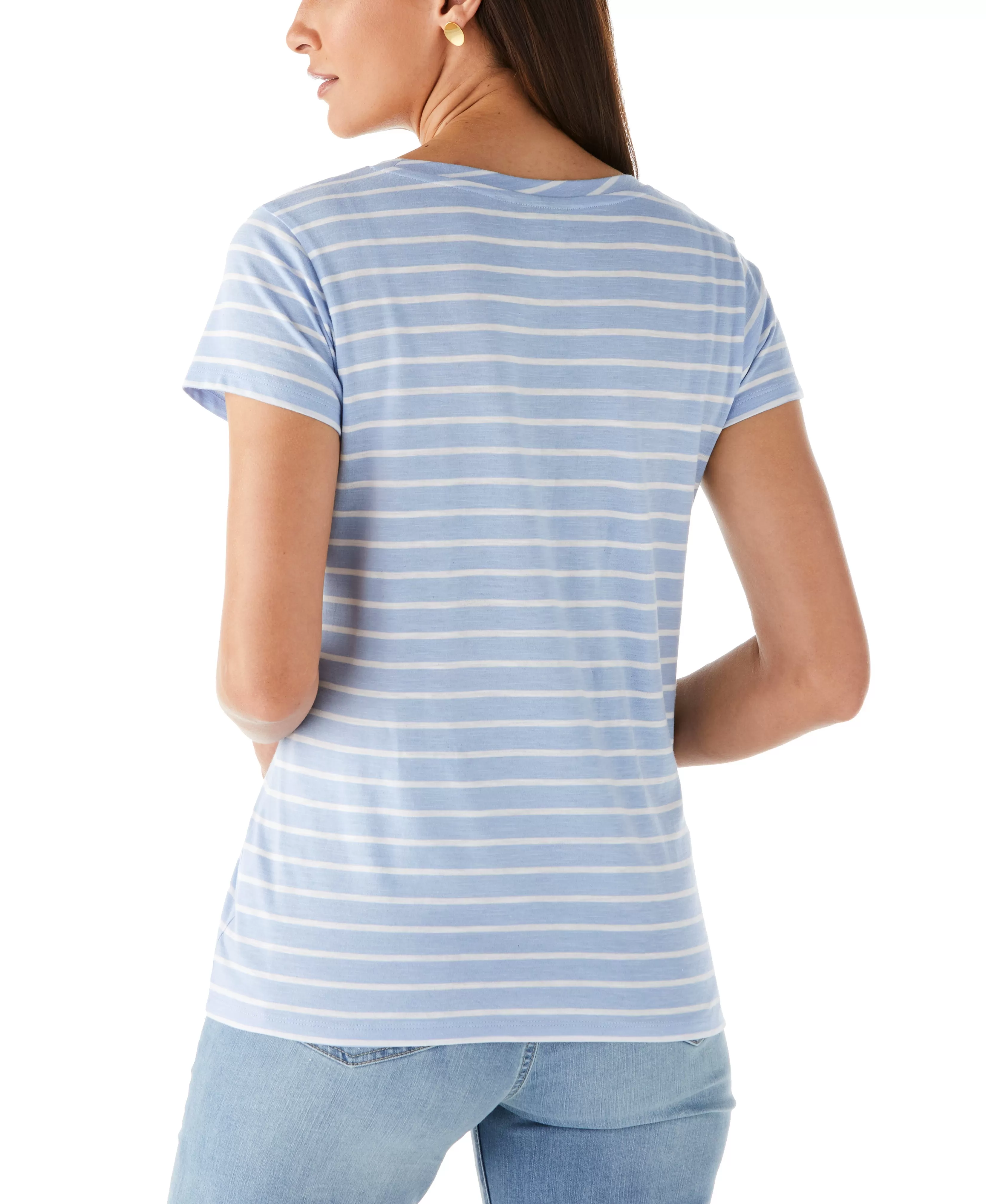 Petite Stripe Slub Tee