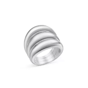 Polished Triple Domed Ring - Silver