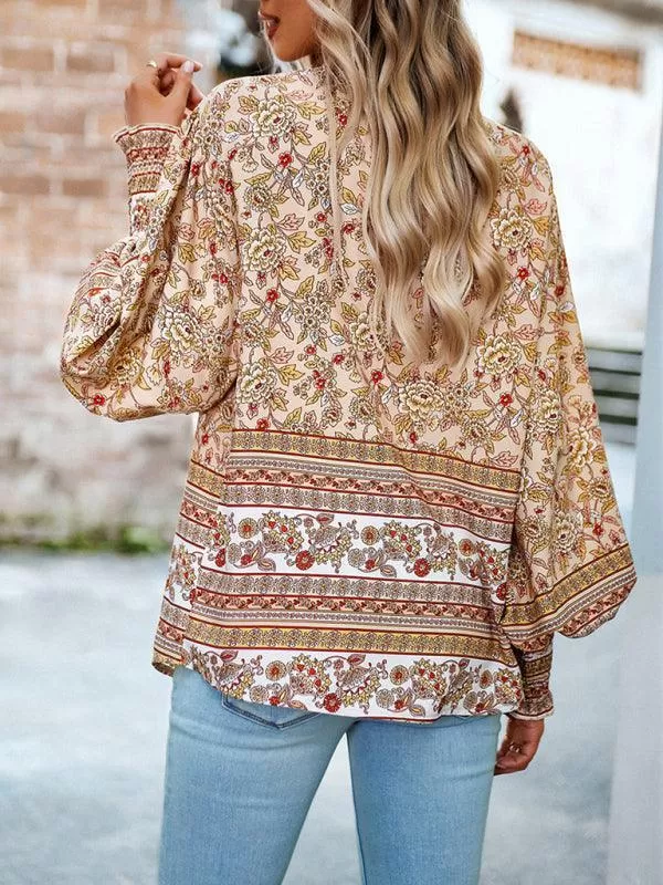 Printed Casual Long Sleeved Women Shirt