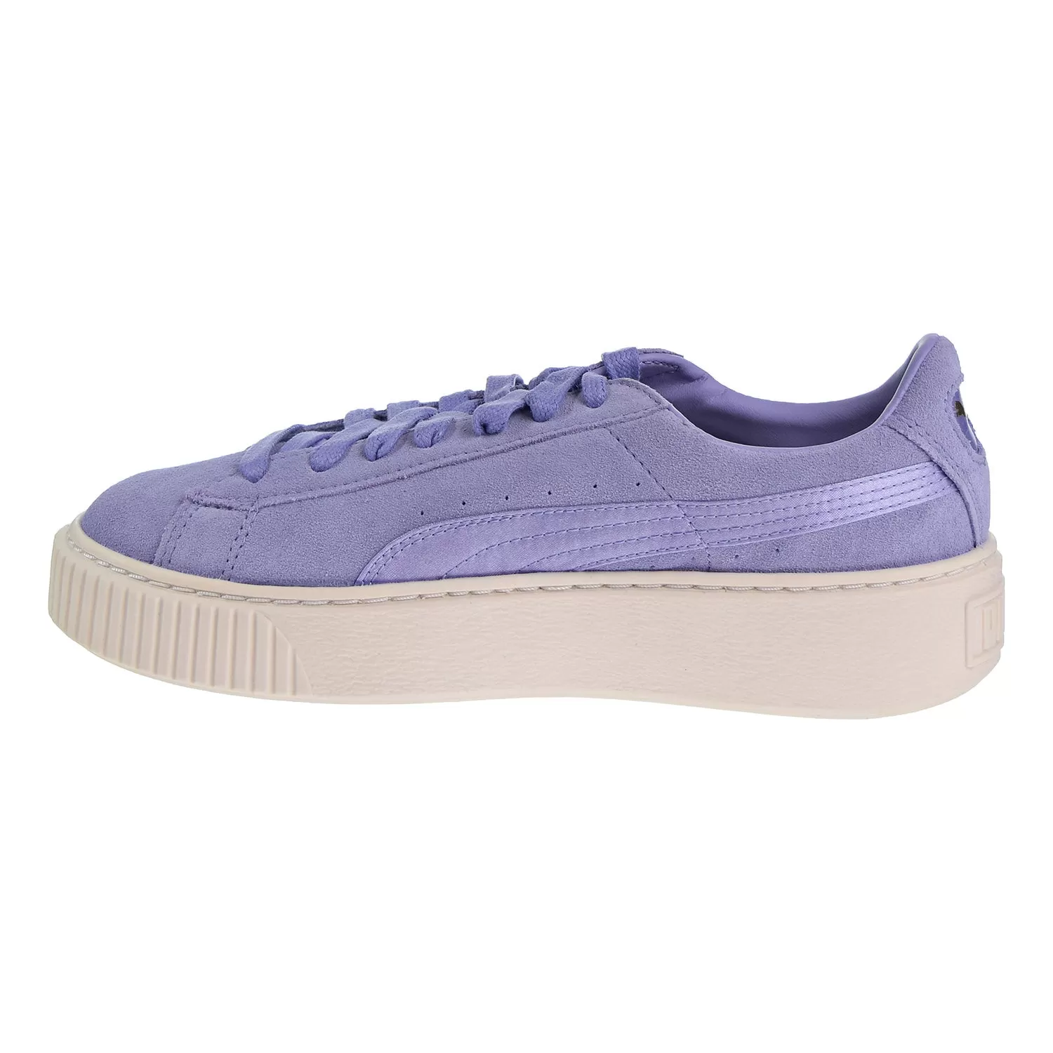 Puma Suede Platform Mono Satin Women's Shoes Lavender/Whisper/Gold