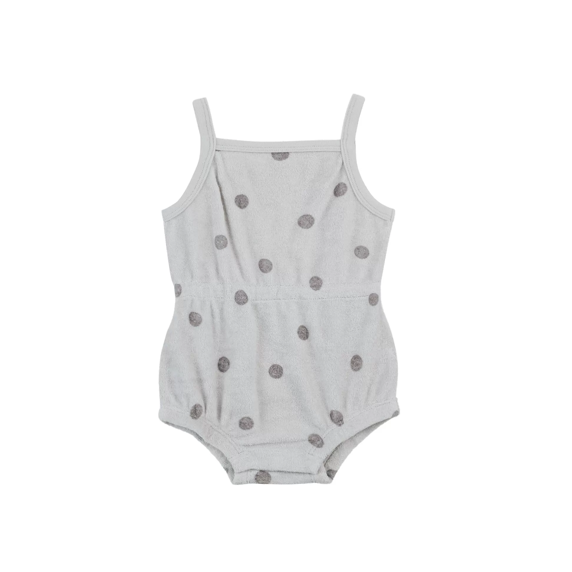 Quincy Mae Terry Cinch Romper - Polka Dot