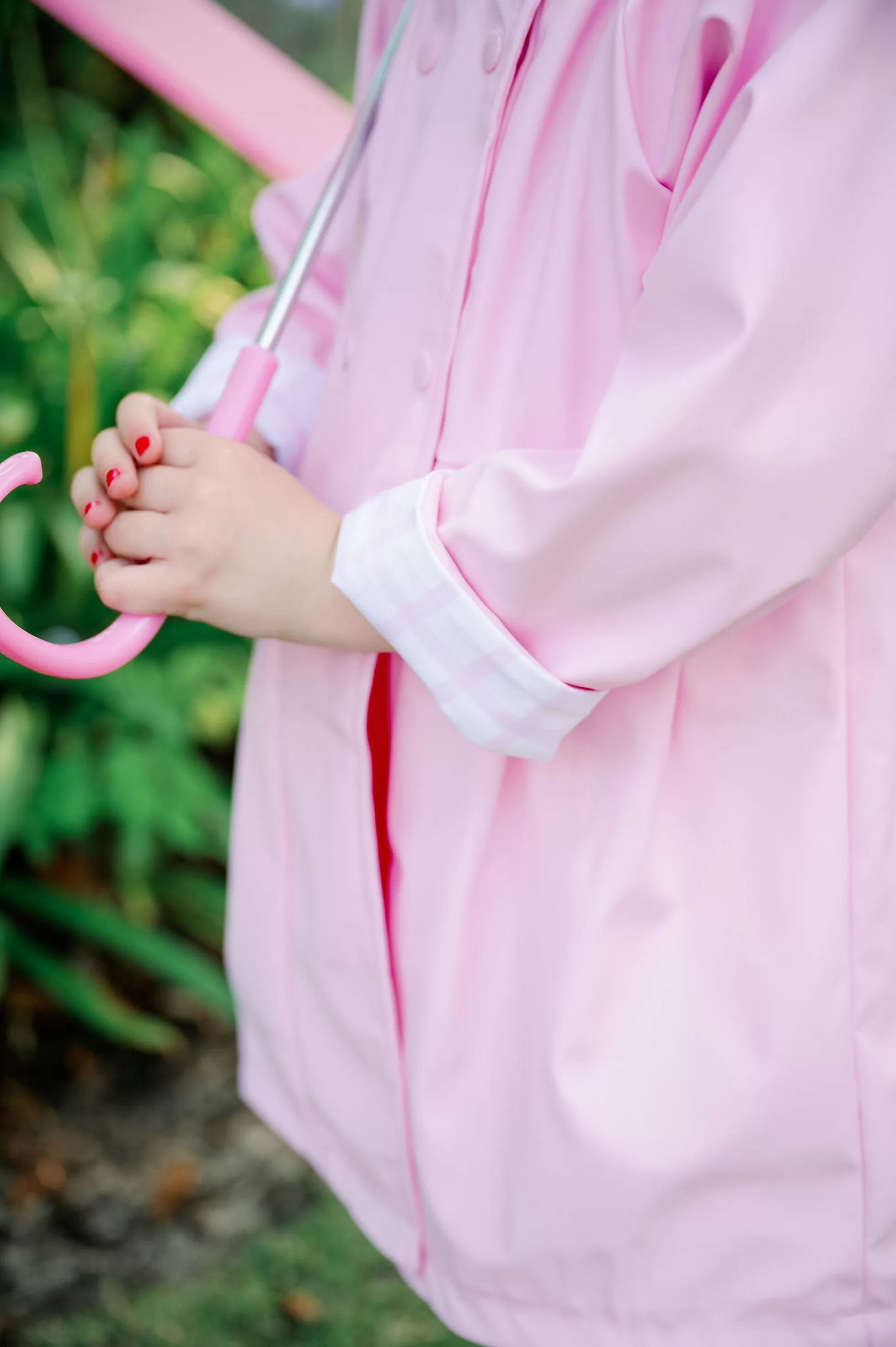 Rainy Day Raincoat - Wilmington Pink Windowpane