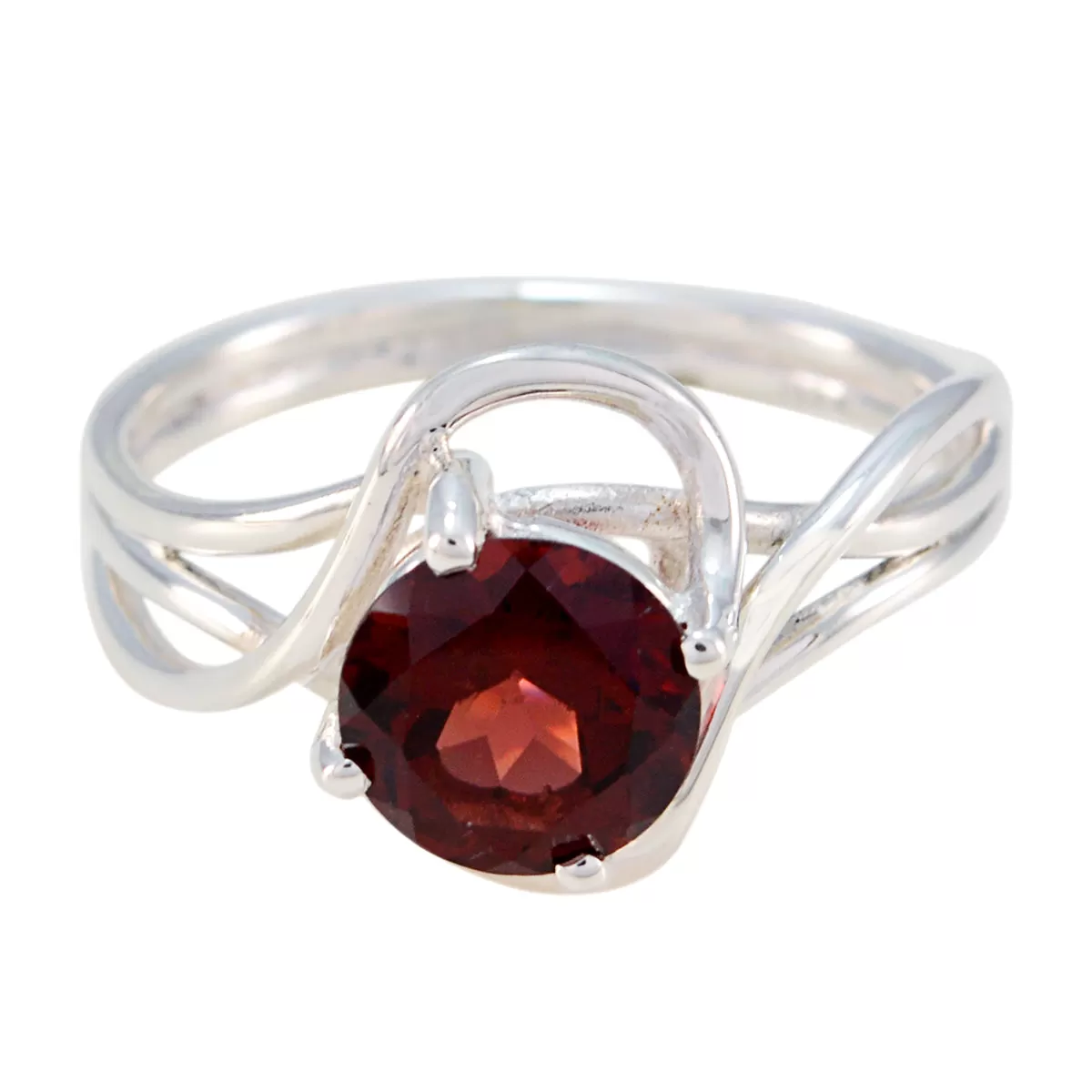 Riyo Chocolate-Box Gems Garnet 925 Sterling Silver Ring Bohemian