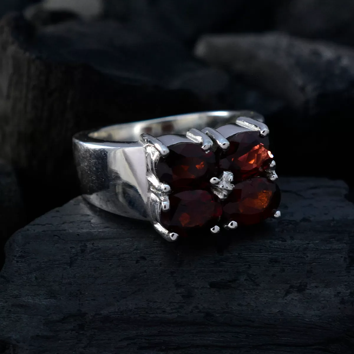 Riyo Cute Gemstones Garnet 925 Silver Ring Craigslist Jewelry