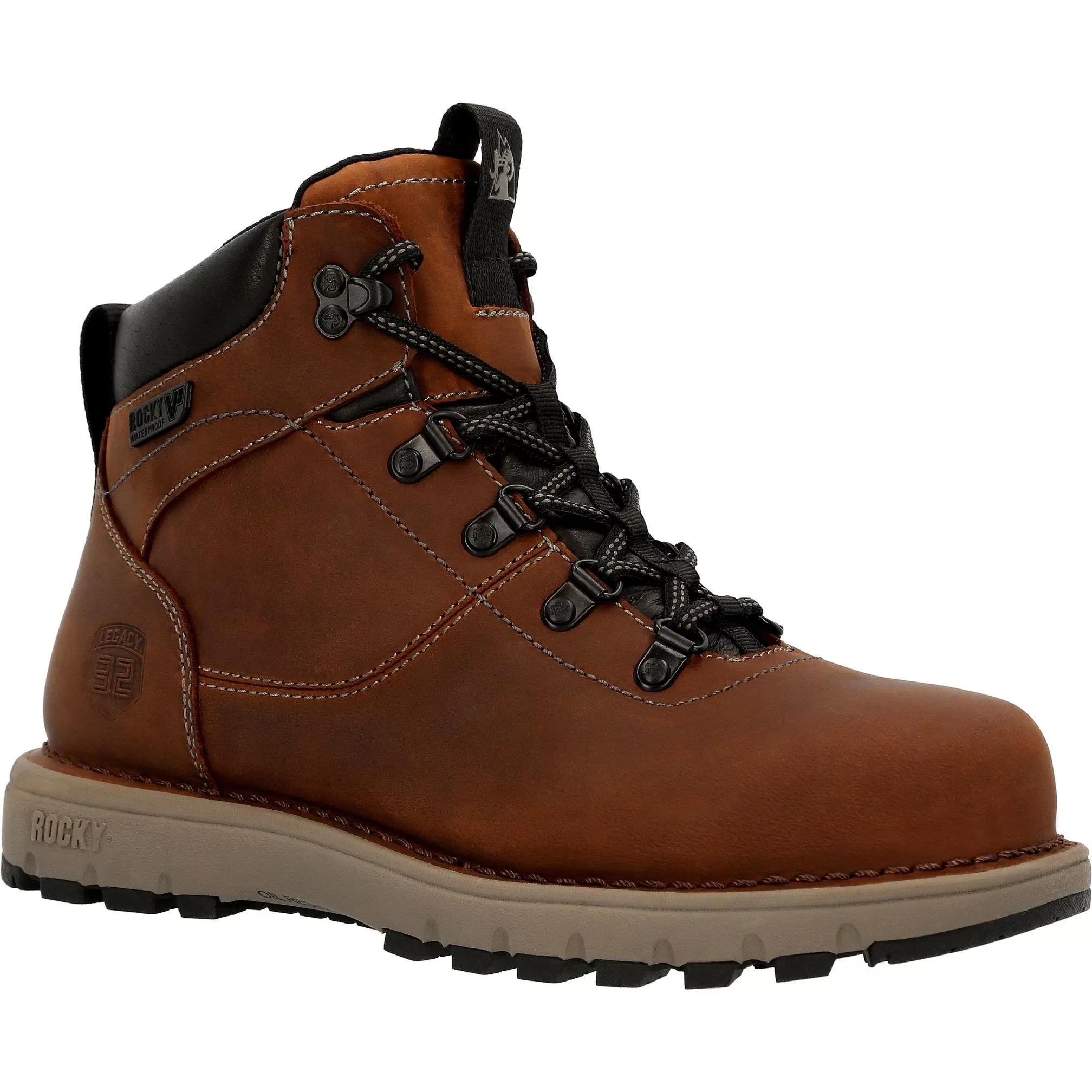 Rocky Women's Legacy 32 6" Comp Toe WP Work Boot - Brown - RKK0350