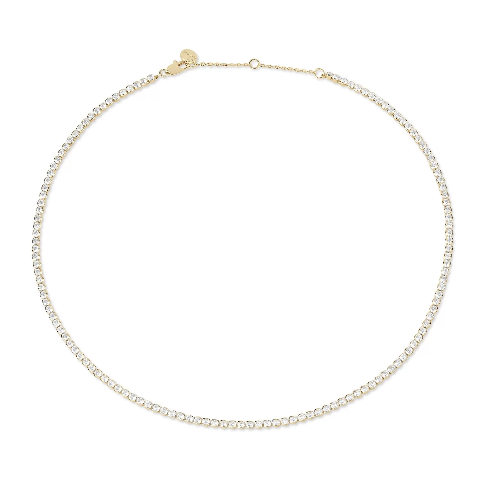 Round CZ Tennis Necklace