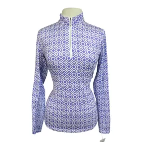 SanSoleil Sun Shirt in Purple/White - Women's Small