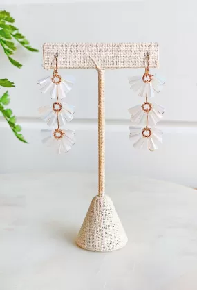 Sarah Drop Earrings in White