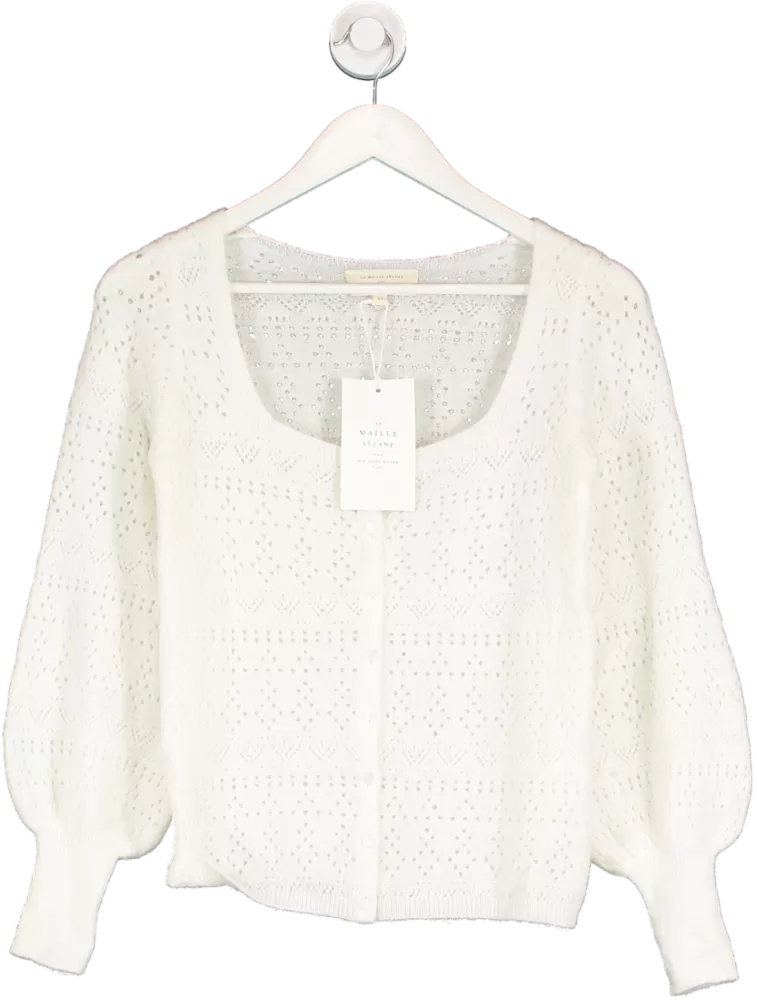 Sezane Cream Esme Cardigan UK XS