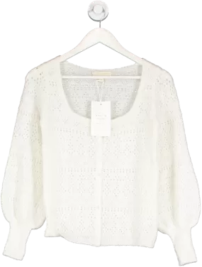 Sezane Cream Esme Cardigan UK XS