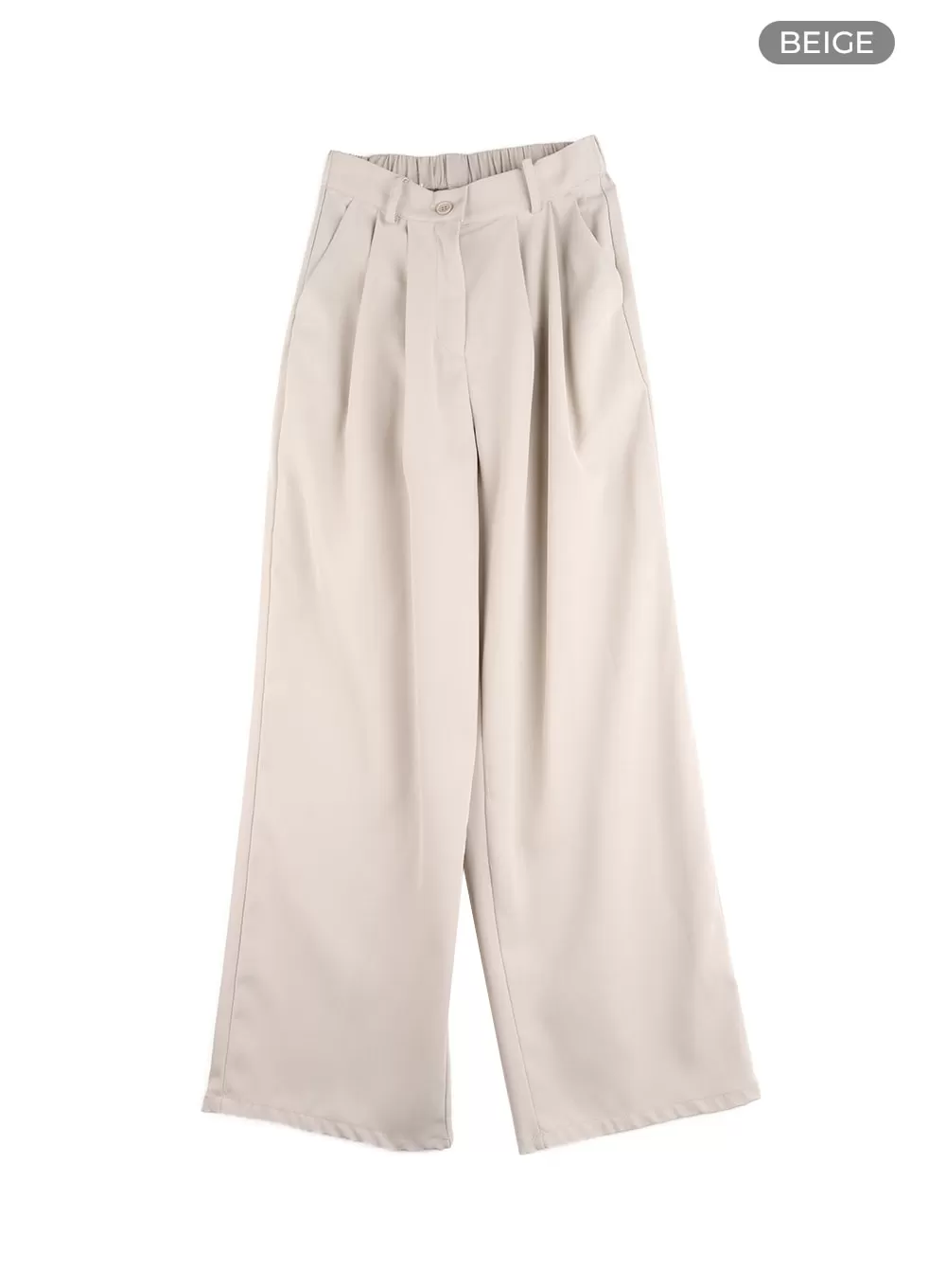 Solid Banding Wide Trousers OM412