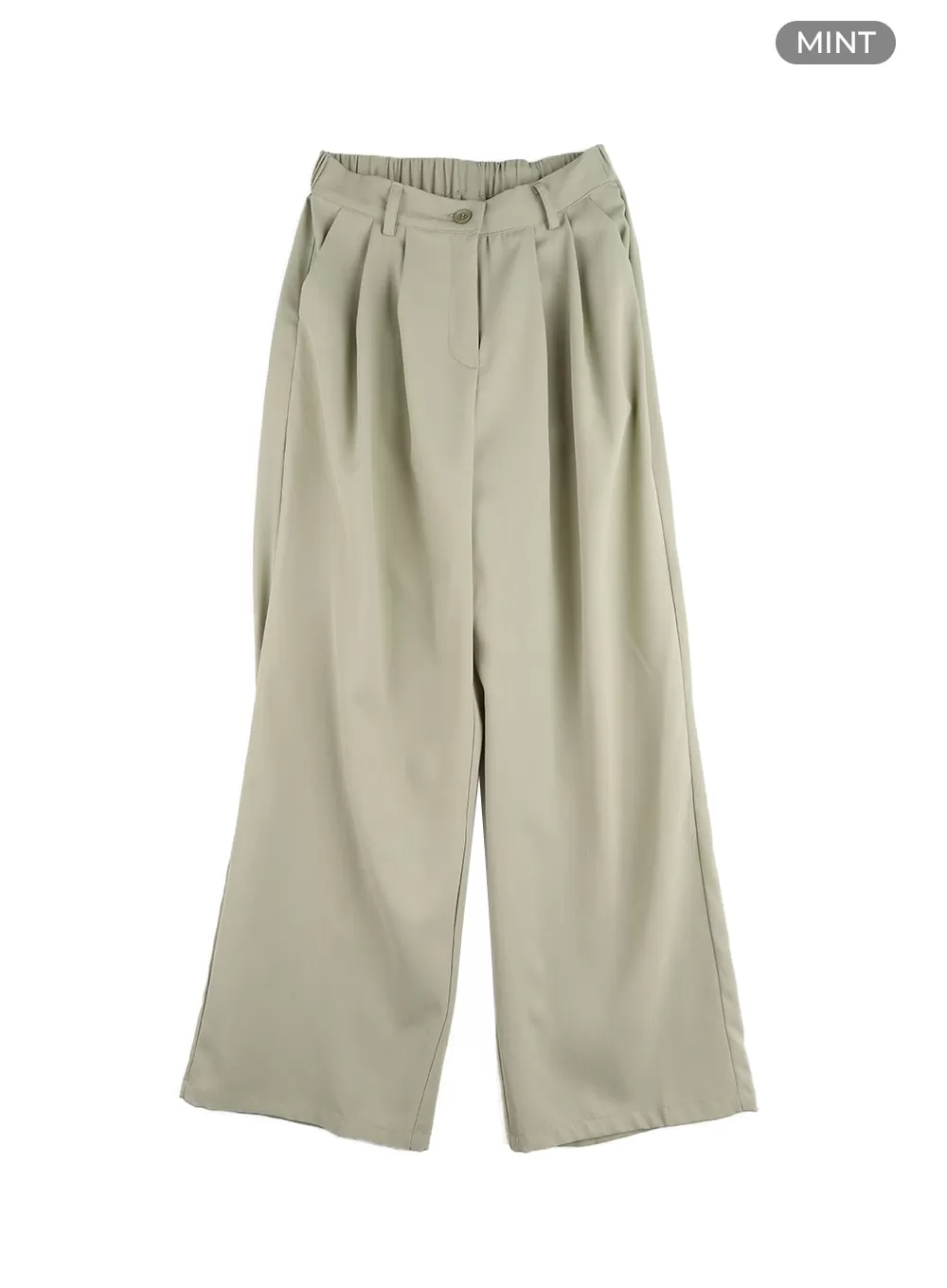 Solid Banding Wide Trousers OM412