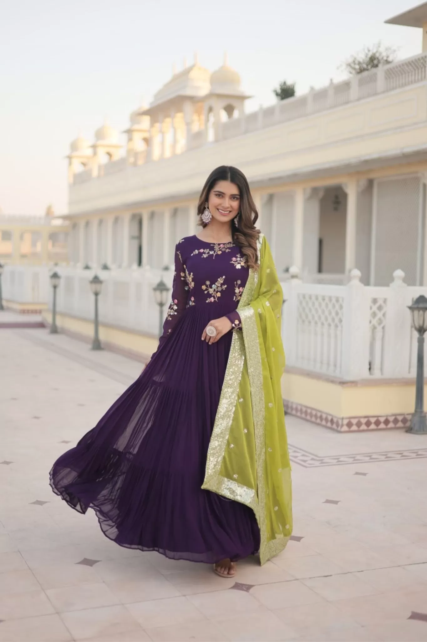 Stylish Premium Readymade Gown with Dupatta Set