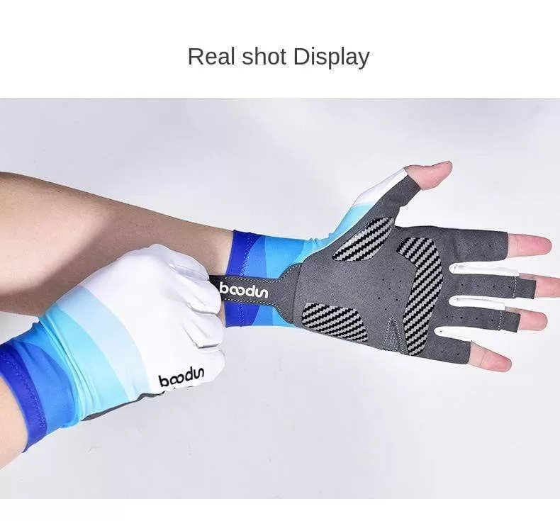 Summer Men Women Fishing Gloves Half Finger Breathable Cool Fabric Non-Slip Silicone Lure Fishing Sailing Sports Glove