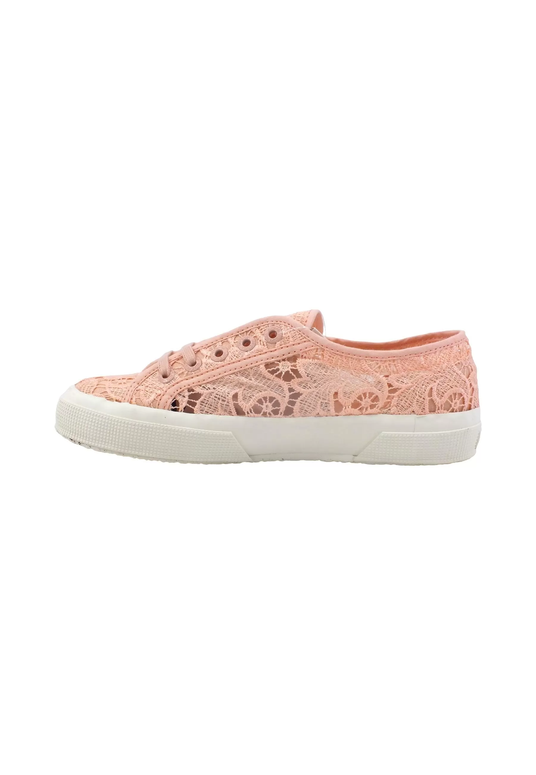 SUPERGA 2750 Macrame Pizzo Sneaker Donna Pink Blush Avorio S81219W