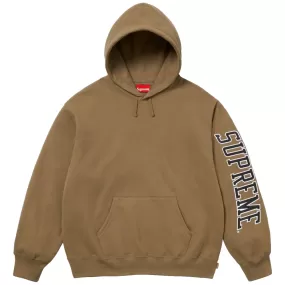 SUPREME SLEEVE ARC HOODED SWEATSHIRT-DARK KHAKI