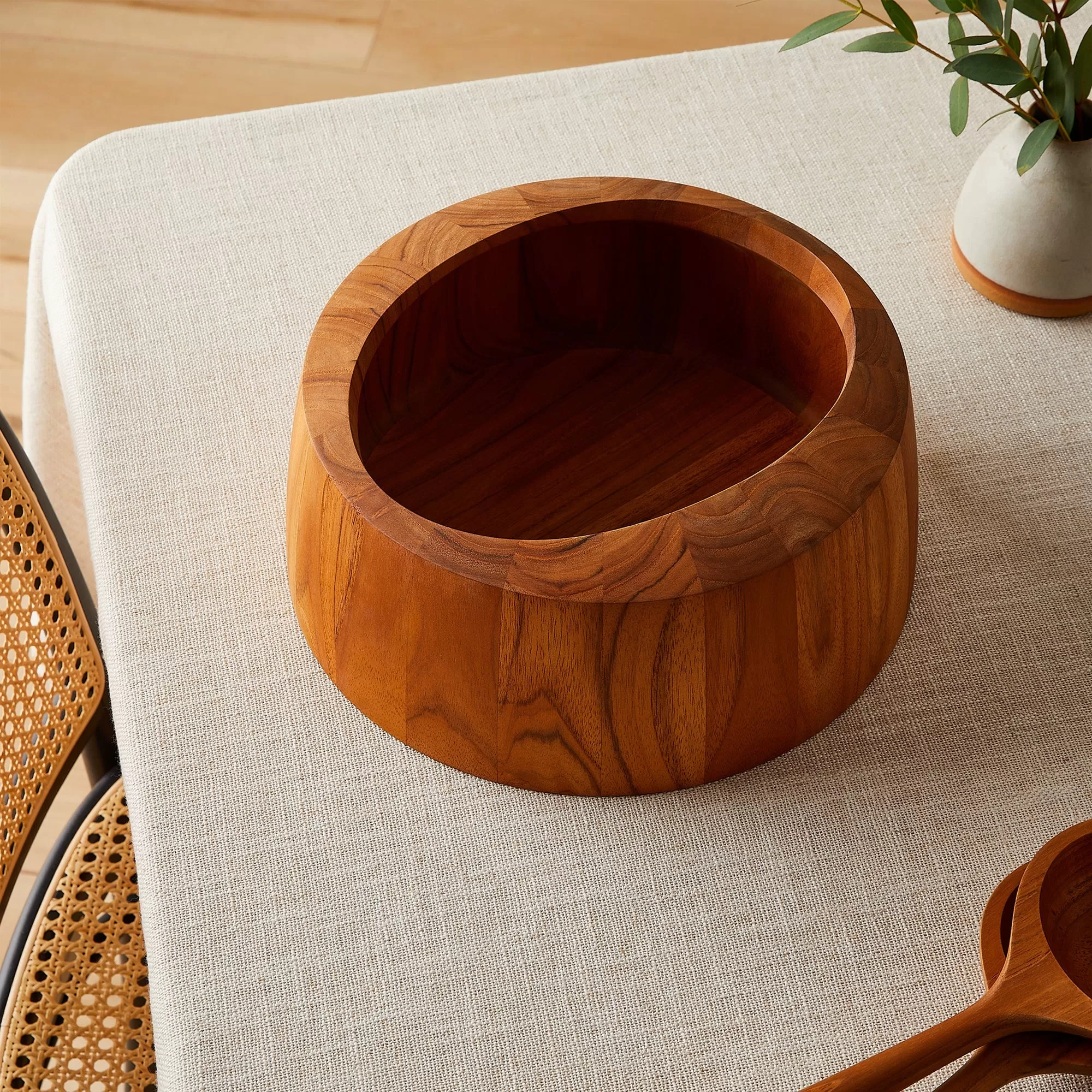 Teak Ellipse Salad Bowl