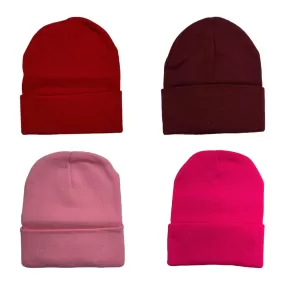 TFashion Solid Color Beanies (Red/Burgundy/Baby Pink/Pink)