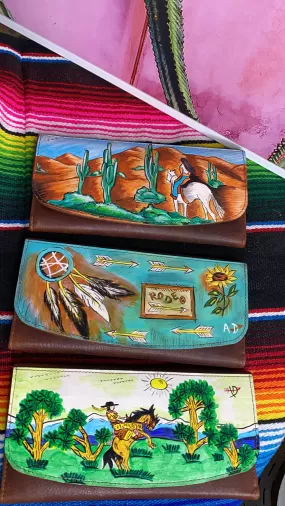 The Diego Garcia Painted Leather Clutch Wallet