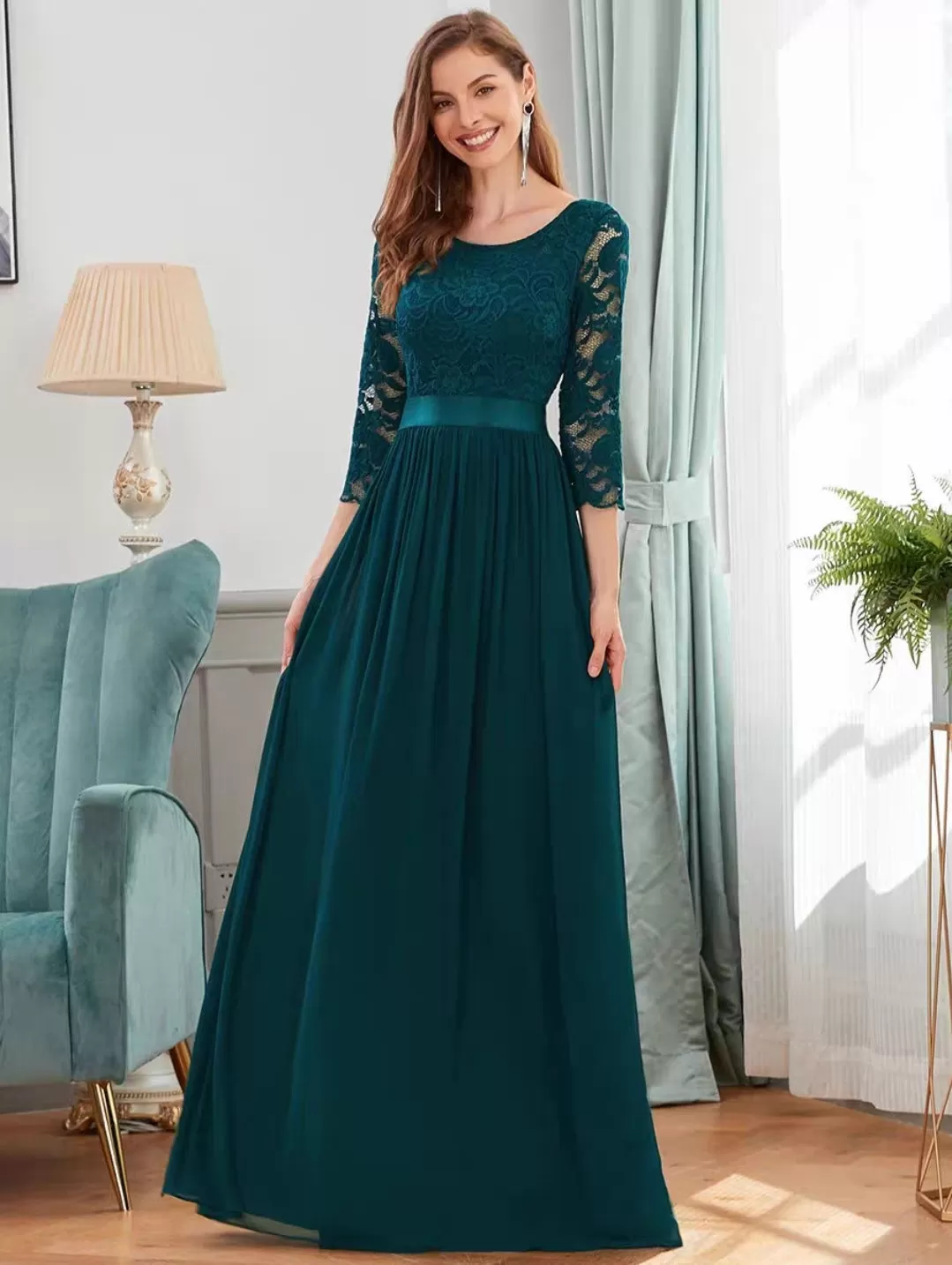 The Hyacinth Illusion Sleeves Gown (Available in 11 Colours)