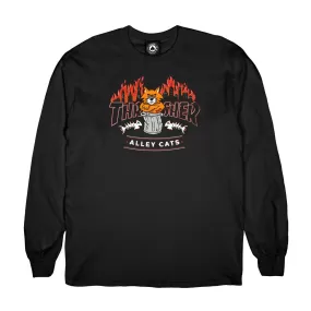 Thrasher Alley Cats Long Sleeve Tee Black