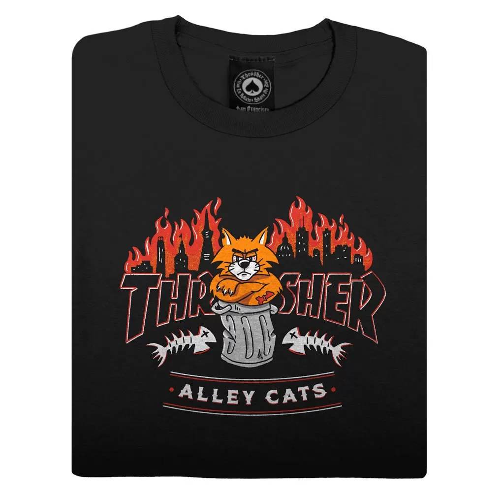 Thrasher Alley Cats Long Sleeve Tee Black