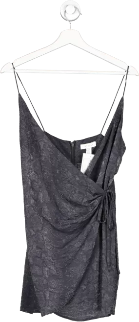 Topshop Grey Tie Side Glitter Cami Top UK 6