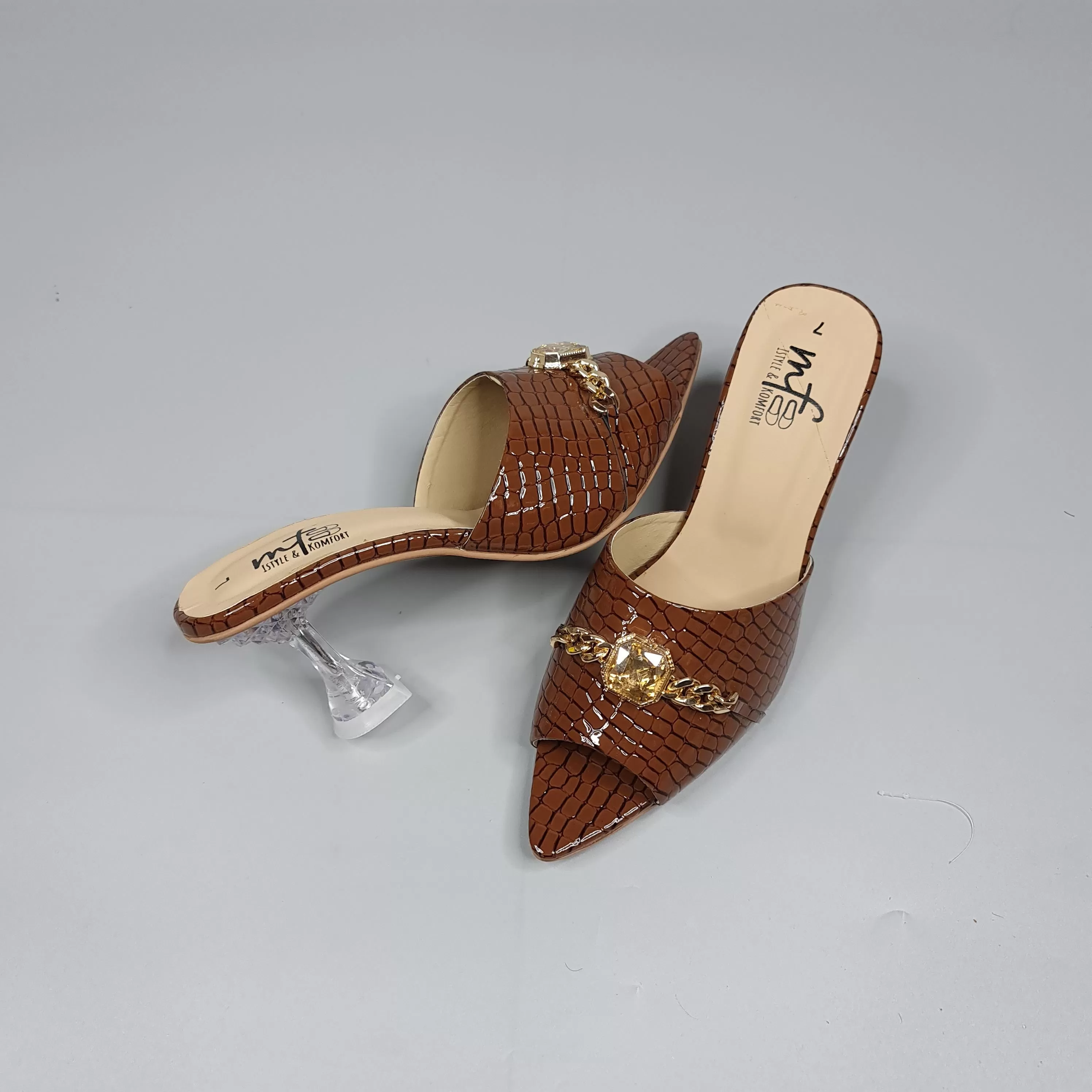 Transparent Heel With Buckle