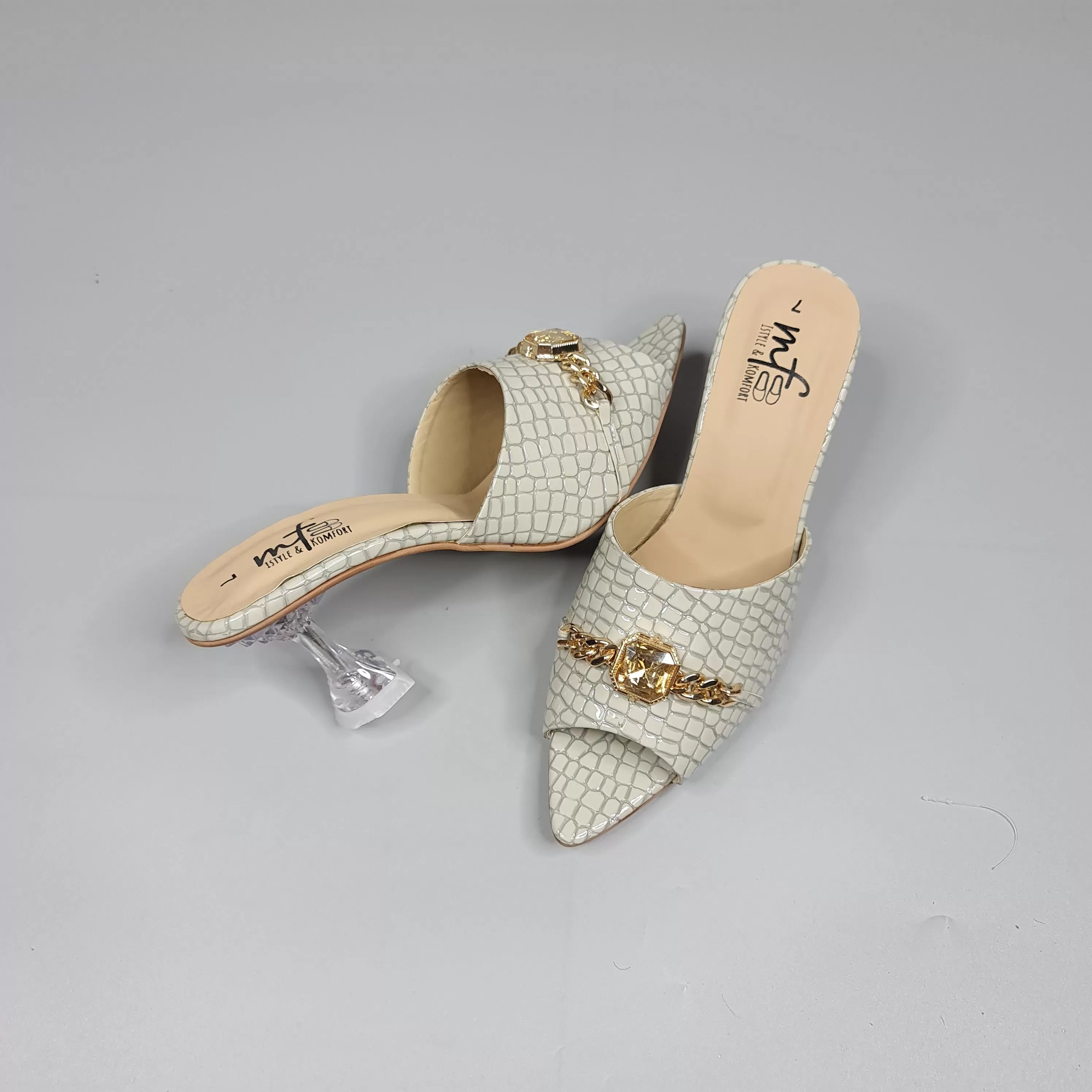 Transparent Heel With Buckle