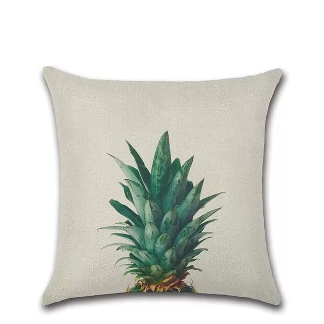 Tropical Plants Cactus Monstera Summer Decorative Throw Pillows