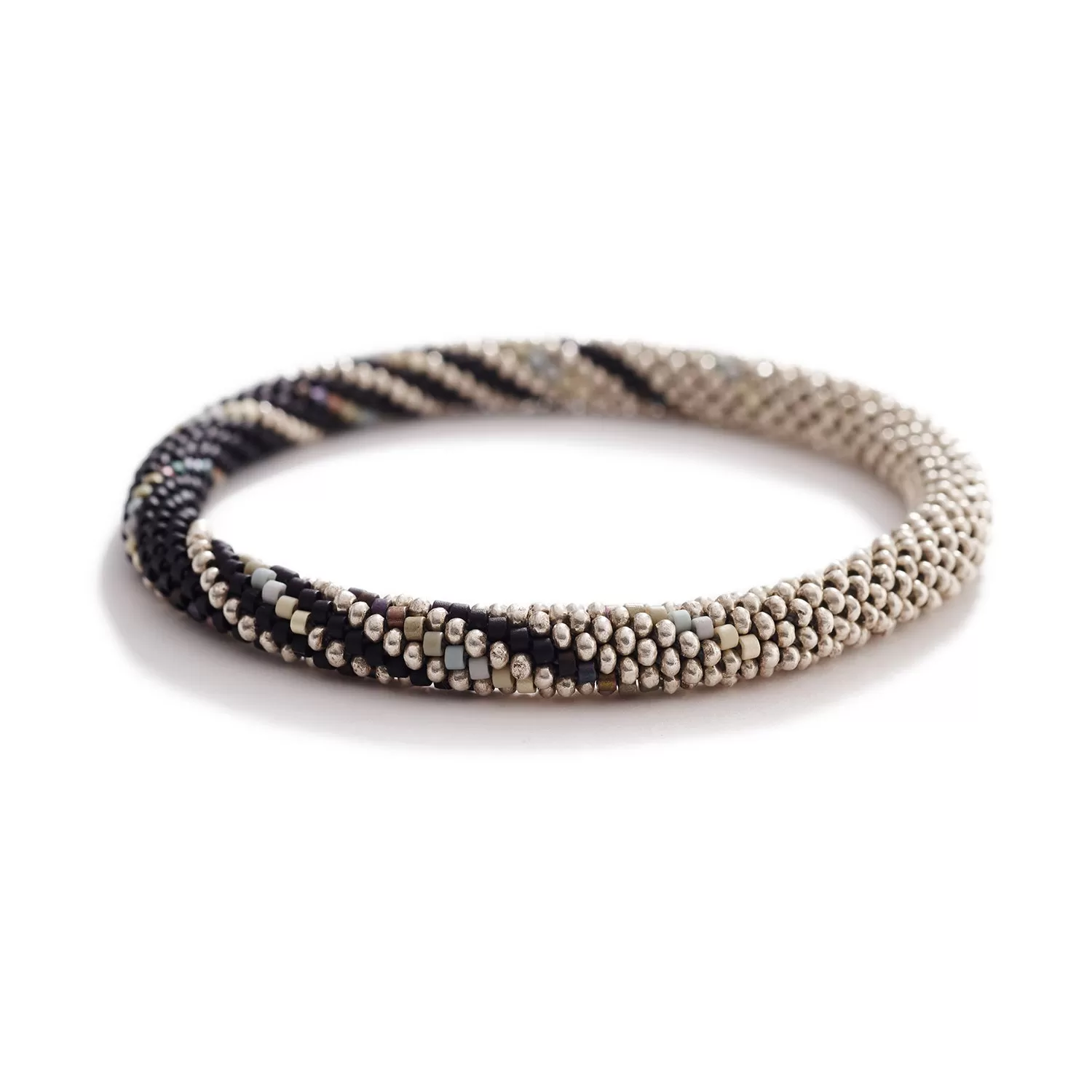 Twist Silver Crochet Bracelet