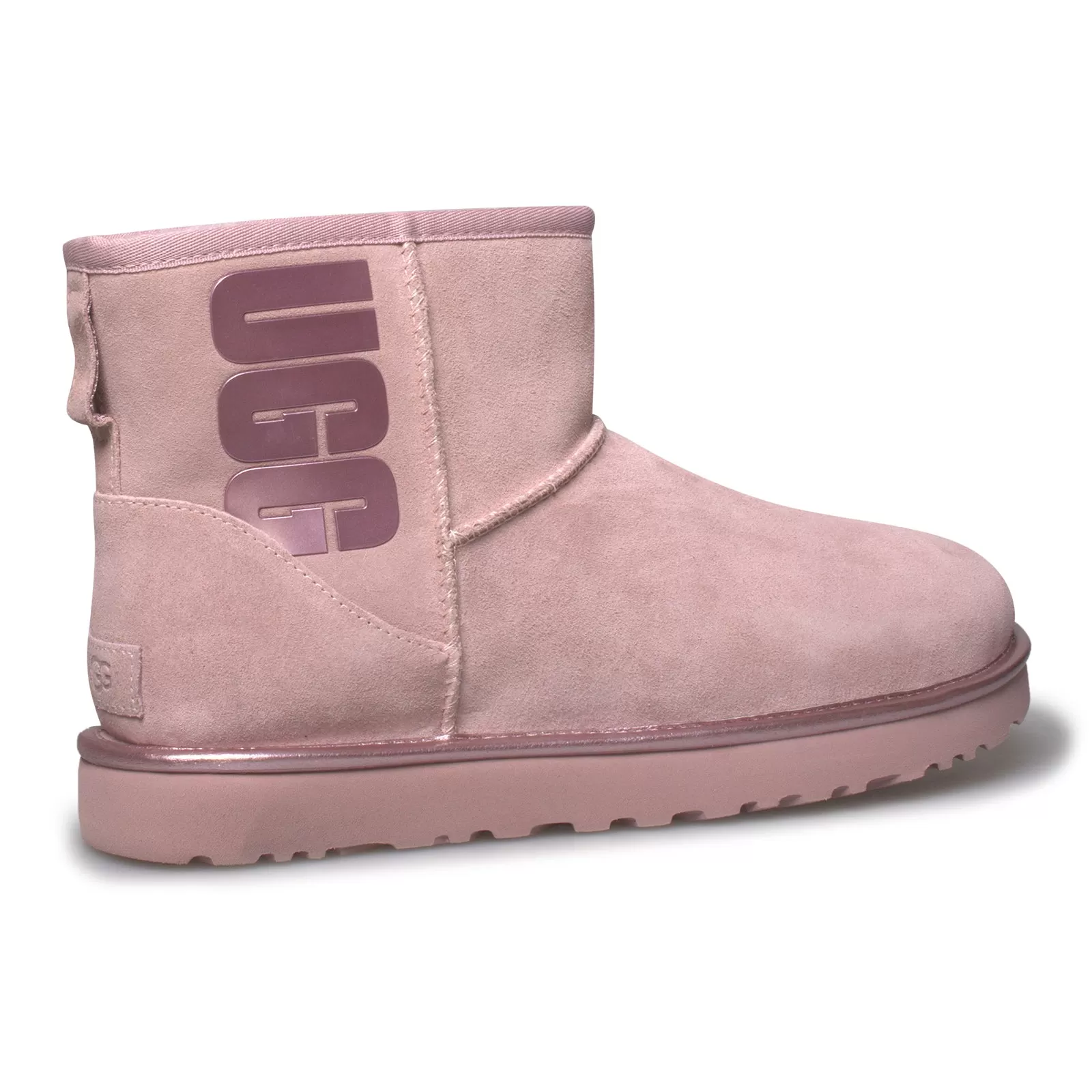 UGG Classic Mini UGG Classic Logo Pink Crystal Metallic Boots - Women's