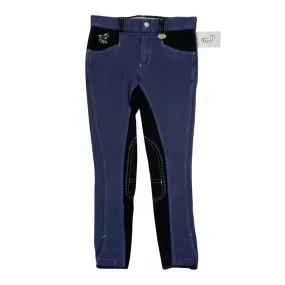 USG Knee Patch Contrast Breeches in Purple/Black - Children's 8