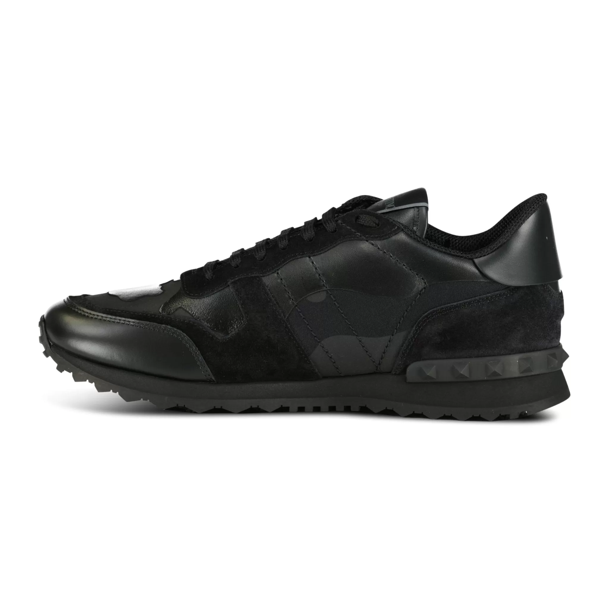 VALENTINO  BLACK CAMOUFLAGE ROCKRUNNER TRAINERS BLACK