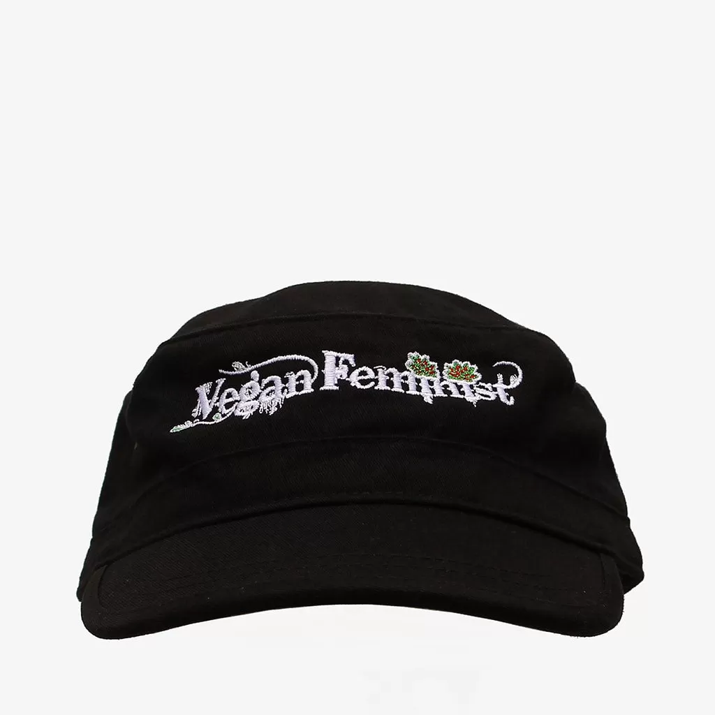 Vegan Feminist Twill Corp Hat - Green or Pink Lotus