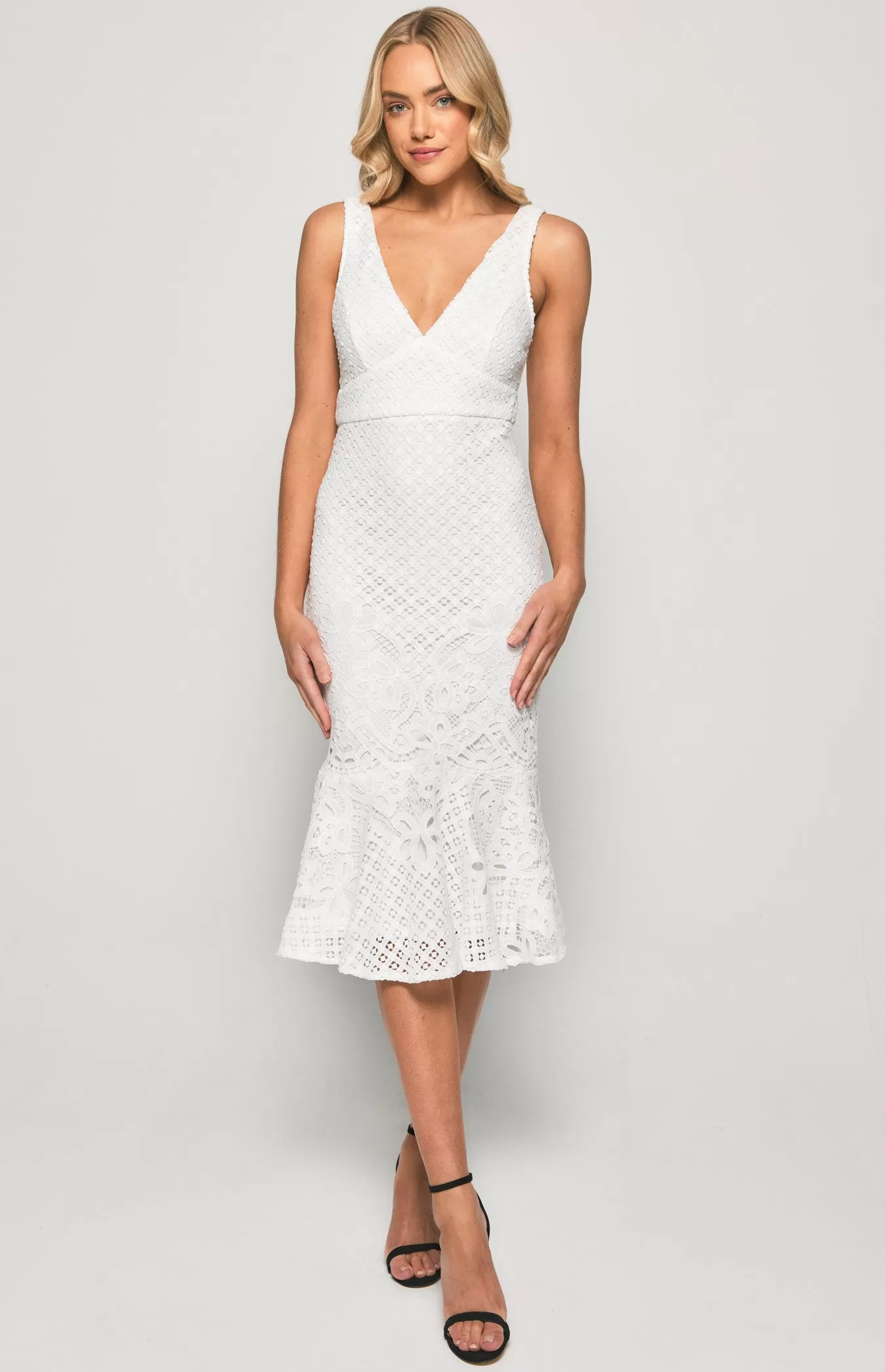 Verena Midi Dress - White