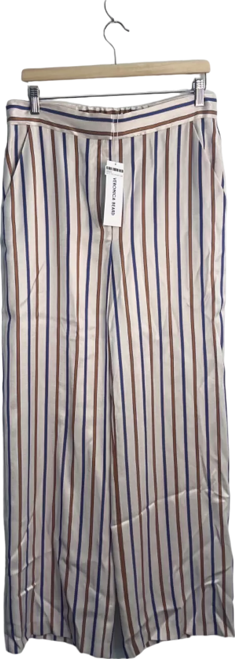 Veronica Beard Sand/Slate Blue Grigore Pant UK Size 10