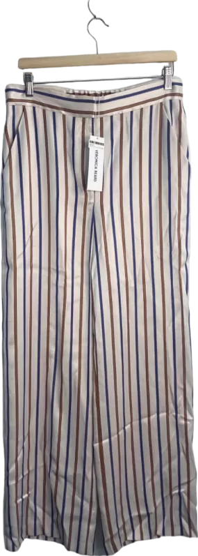 Veronica Beard Sand/Slate Blue Grigore Pant UK Size 10