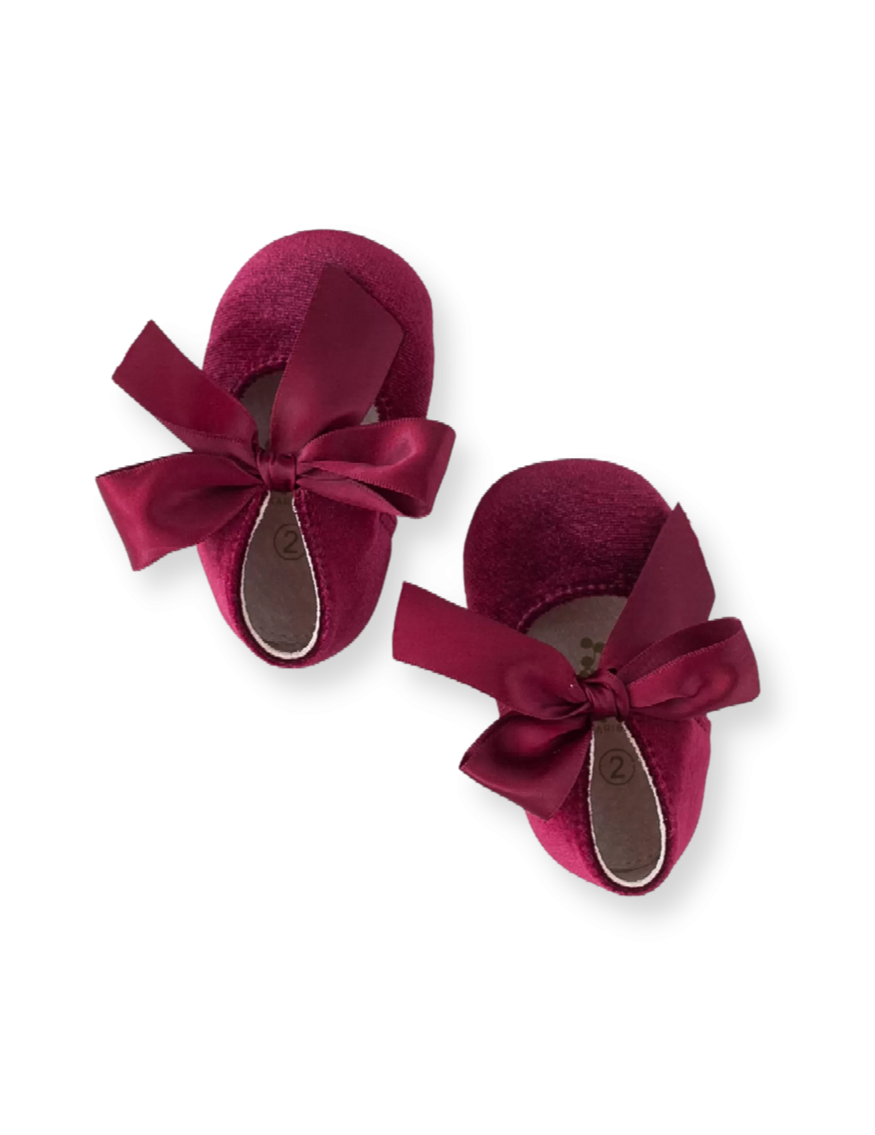 Victoria Velvet Mary Janes - Cherry Red