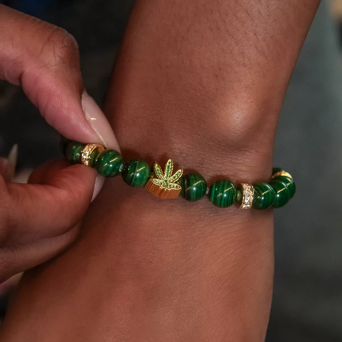 Weed Leaf Beaded Bracelet