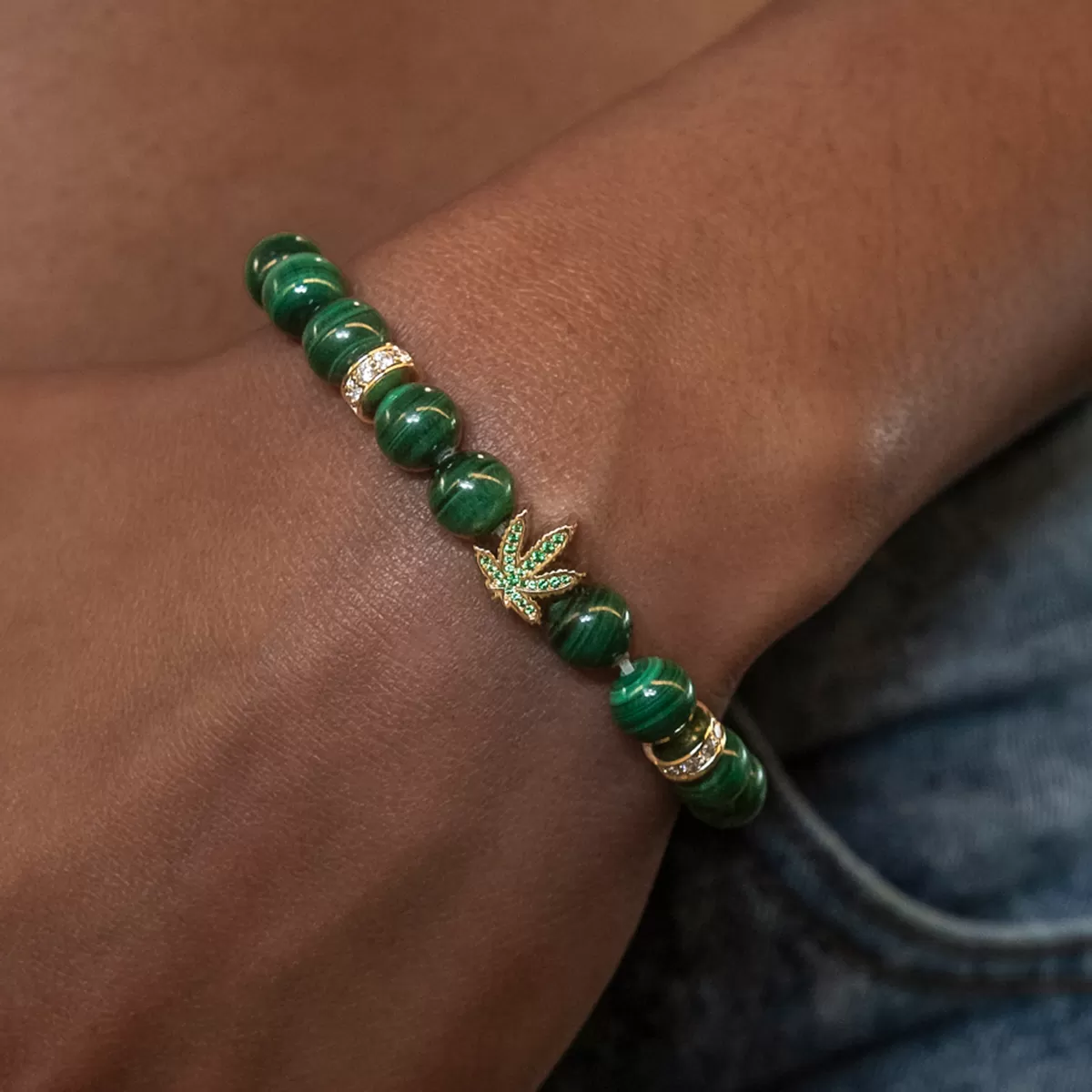 Weed Leaf Beaded Bracelet