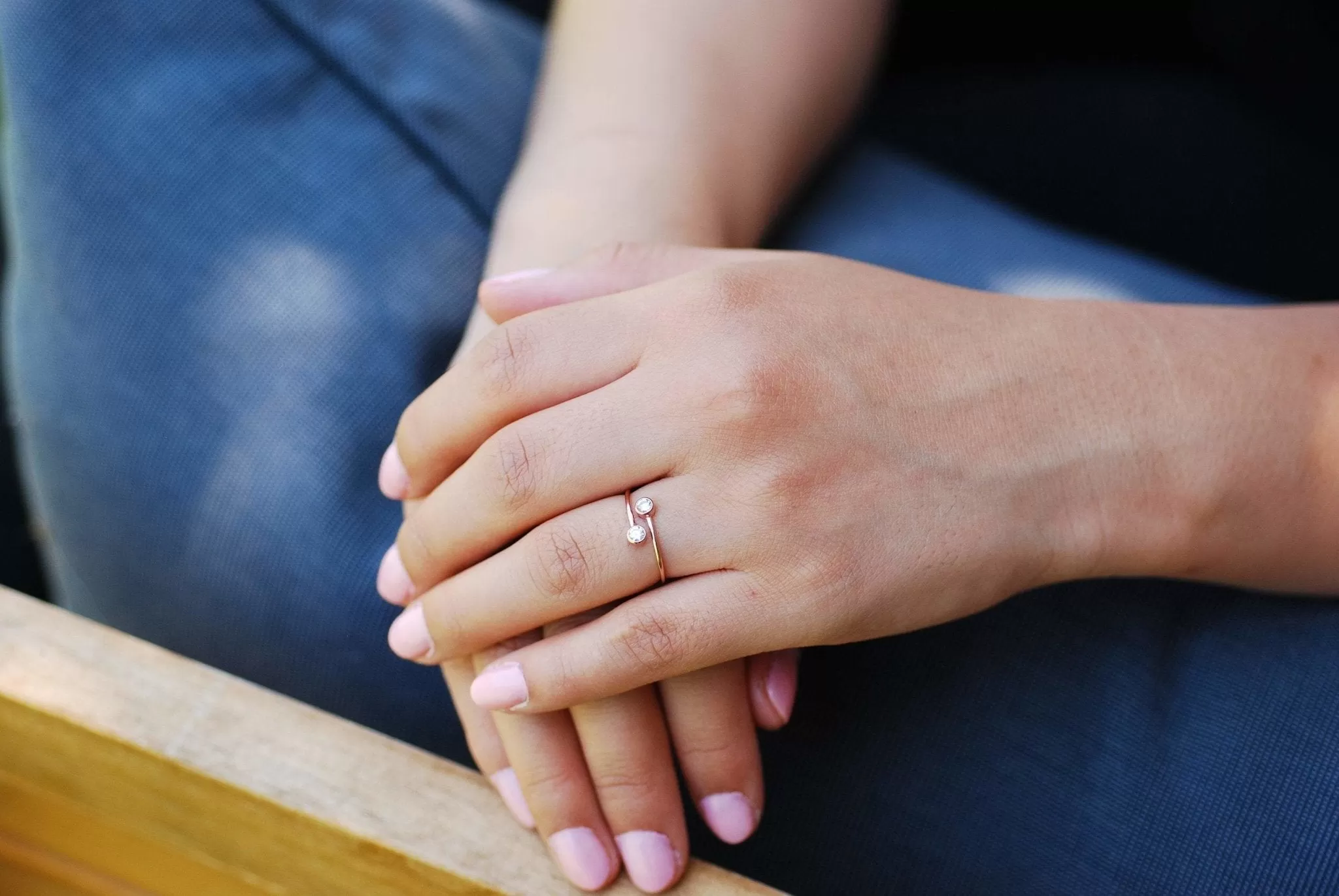 Wholesale Adjustable Double CZ Stacking Ring- 14k Gold Filled 925 Sterling Silver 14k Rose Gold Filled, Knuckle Ring, Midi Ring, Solitaire Ring [10]