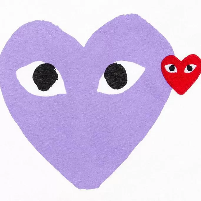 Women's Colored Heart Tee - Purple